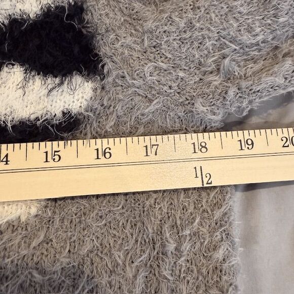 Max Mara Furetto cotton blend crewneck sweater Gray with Ferret Print Size Small - Picture 9 of 12